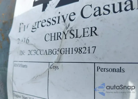 2016 Chrysler 300 300S из США, поврежденный, VIN 2C3CCABG5GH198217